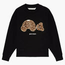 Palm Angels Womens Leopard Bear Sweatshirt Black/Brown