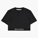 Palm Angels Women's Logo Tape Cropped T-shirt Black/white