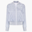 Palm Angels Womens Lurex Track Jacket grå/svart/vit