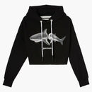 Palm Angels Womens Shark Hoodie Black/white