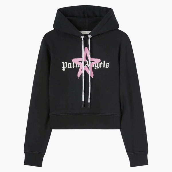Dámská hvězda Palm Angels postříkala mikinu černou/růžovou/bílou