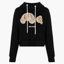 Palm Angels Women's Teddy Bear Logo Hoodie Black/Brown