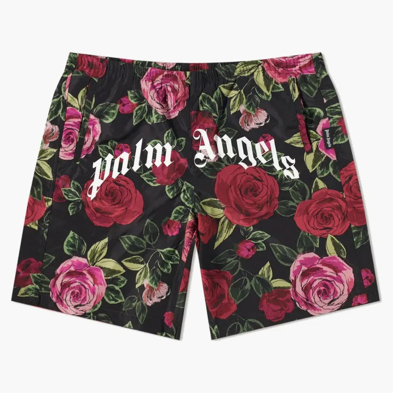 Palm Angels X End Allover Rose Swim Shorts Red