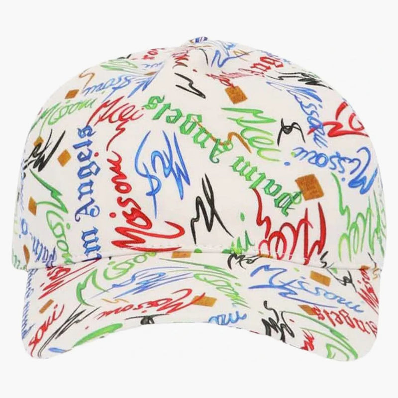 Palm Angels x Missoni Scripte kardborrband med vit/multi