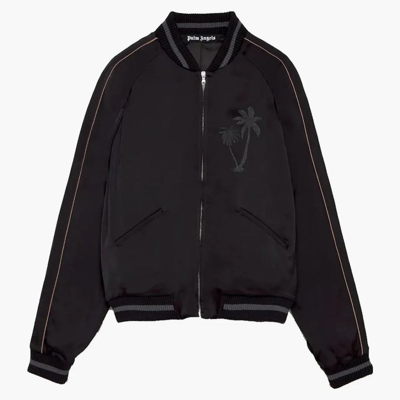 Palm Angels X Team Wang Palm Trees Bomber Jacket Black