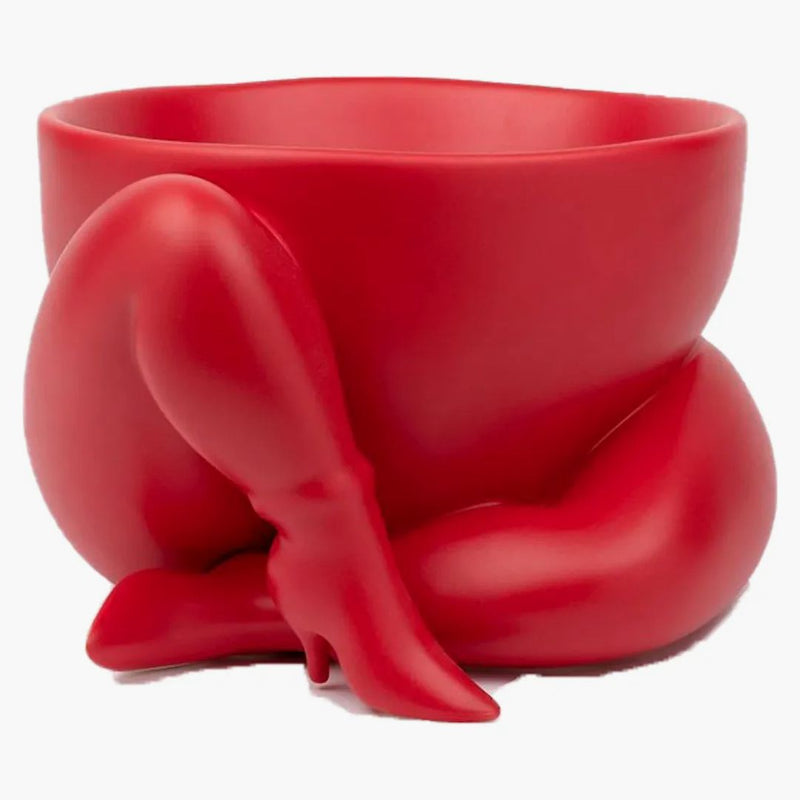 Parra A High Heeled Two Legged Planter Red