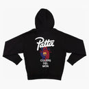Patta x Barcelona fc culers del món hooded sweter czarny/głęboki królewski niebieski
