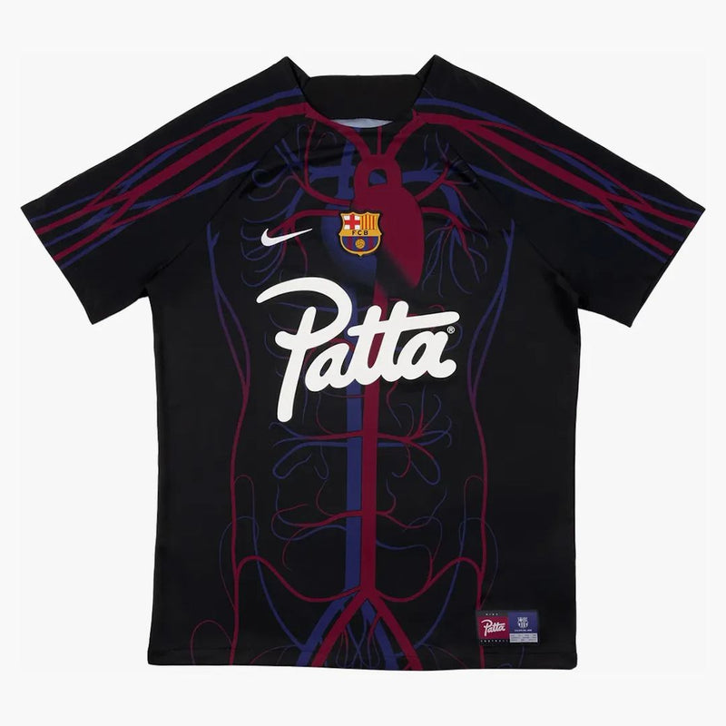 Patta X Barcelona Fc Culers Del Món Script Logo Pre-match Jersey Black/white