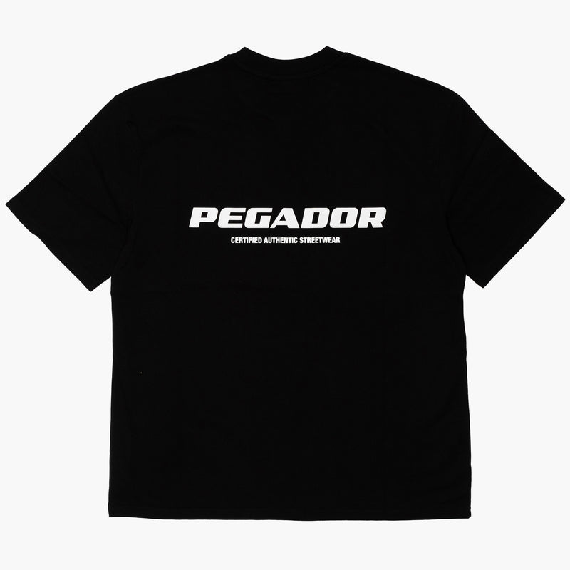 Pegador Colne Logo Oversized Tee Black Rückseite
