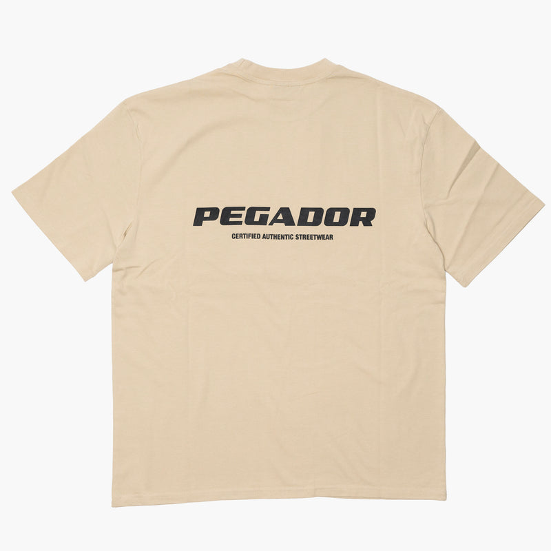 Pegador Colne Logo Oversized Tee Desert Sand Rückseite