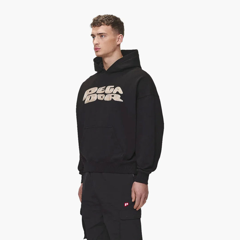 Pegador Drew Terry Boxy Hoodie Black Model 2
