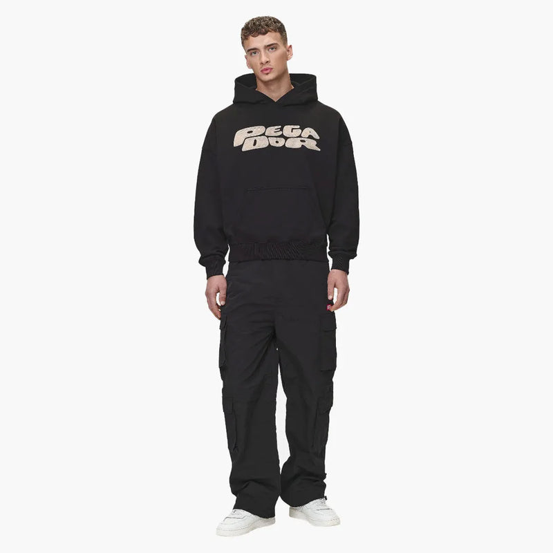 Pegador Drew Terry Boxy Hoodie Black Model