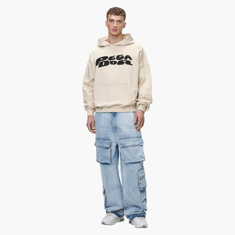 Pegador Drew Terry Boxy Hoodie Desert Sand Model