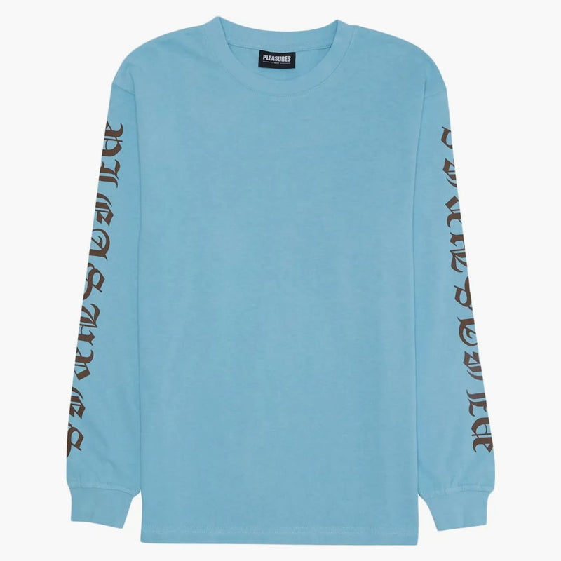 Pleasures Old E Heavyweight Long Rleeve Shirt Blue