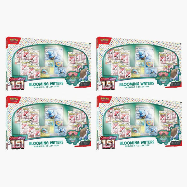 Pokémon Scarlet & Violet 151 Blooming Waters Premium Collection Box 4x Lot