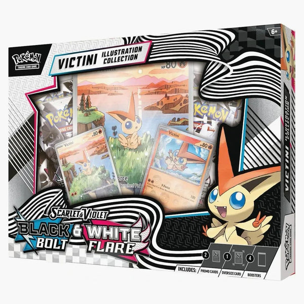 Pokémon Scarlet & Violet Black Bolt/white Flare Unova Victini Illustration Poster Collection Box