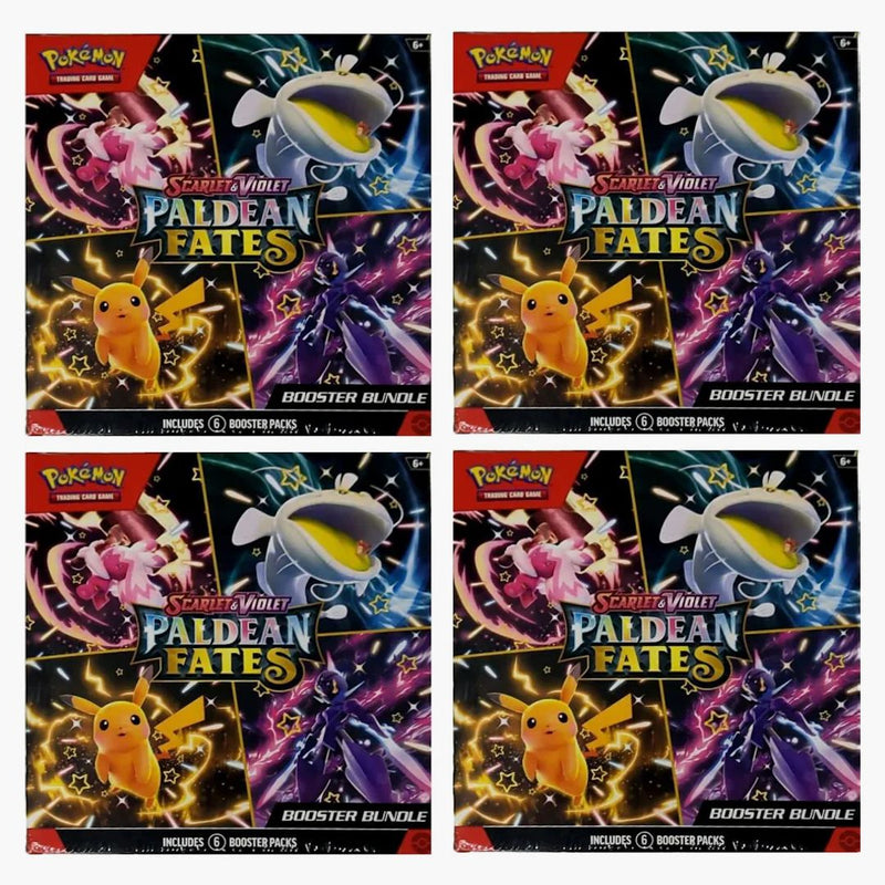 Pokémon Scarlet & Violet Paldean Fates Booster Bundle 4x Lot