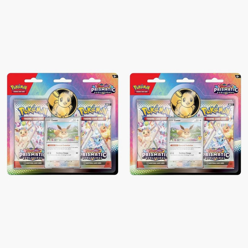 Pokémon Scarlet & Violet Prismatic Evolutions 2 Booster Pack Blister Box 2x Lot
