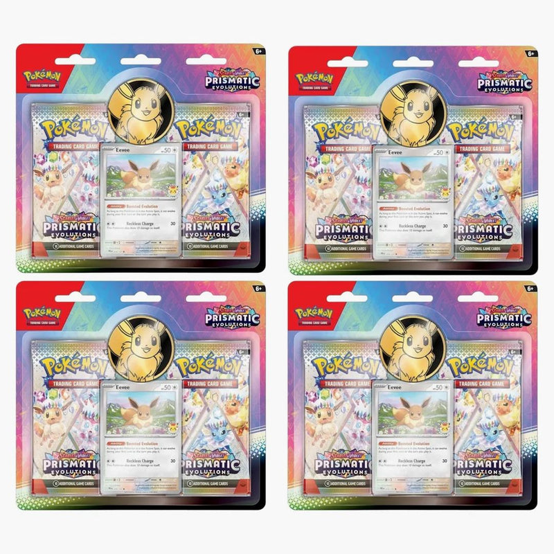 Pokémon Scarlet & Violet Prismatic Evolutions 2 Booster Pack Blister Box 4x Lot