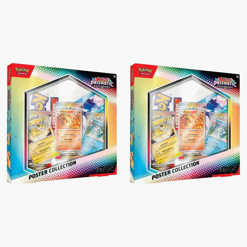 Pokémon Scarlet & Violet Prismatic Evolutions Poster Collection 2x Lot
