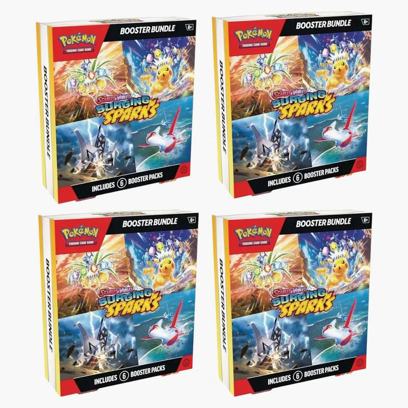 Pokémon Scarlet & Violet Surging Sparks Booster Bundle Box 4x Lot
