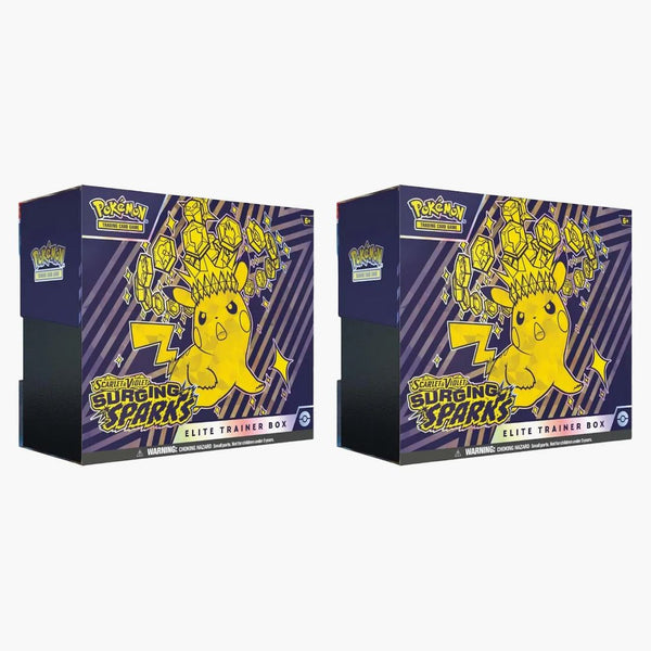 Pokémon Scarlet & Violet Surging Sparks Elite Trainer Box 2x Lot