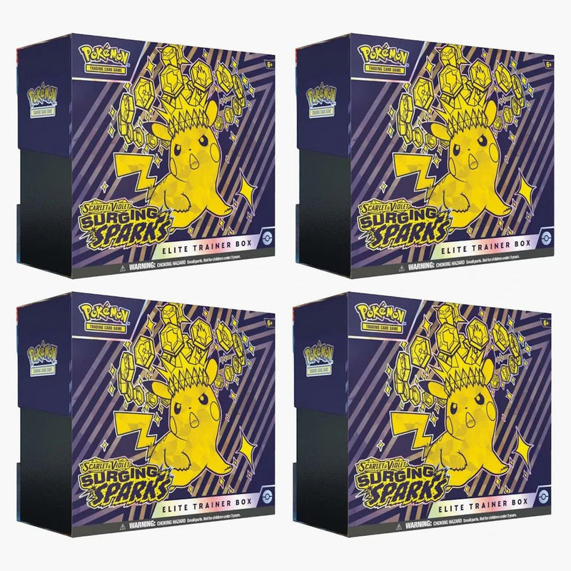 Pokémon Scarlet & Violet Surging Sparks Elite Trainer Box 4x Lot