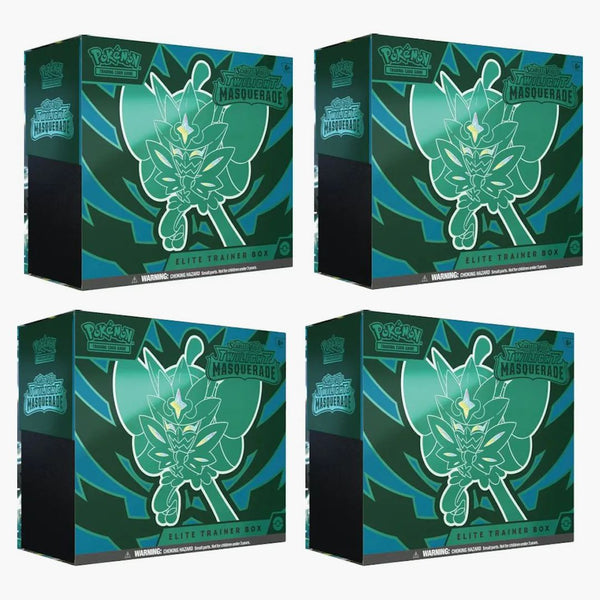 Pokémon Scarlet & Violet Twilight Masquerade Elite Tainer Box 4x Lot