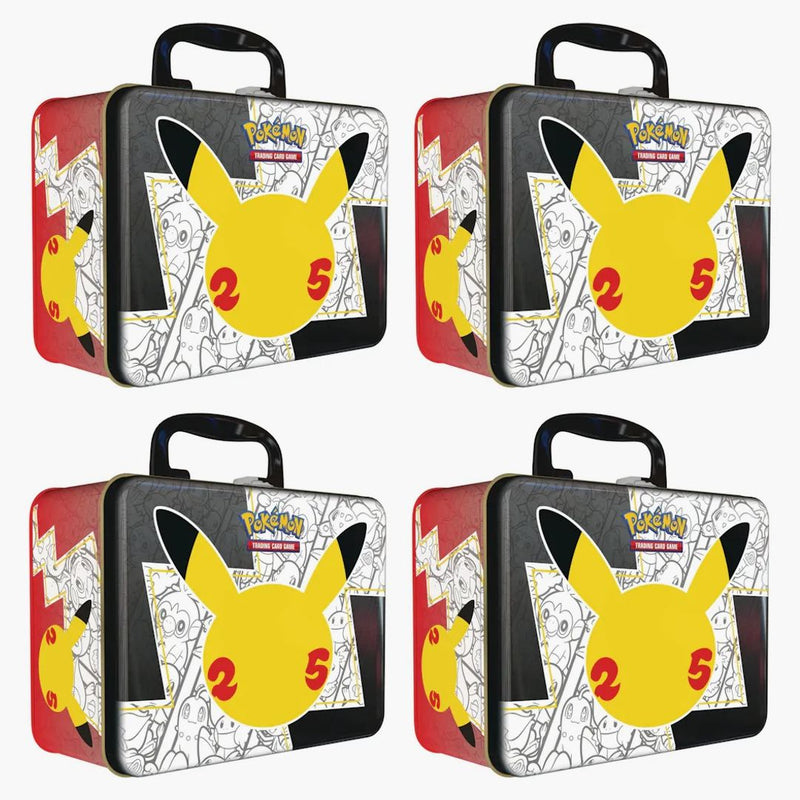 Pokémon Tcg 25th Anniversary Celebrations Collector Chest Tin 4x Lot