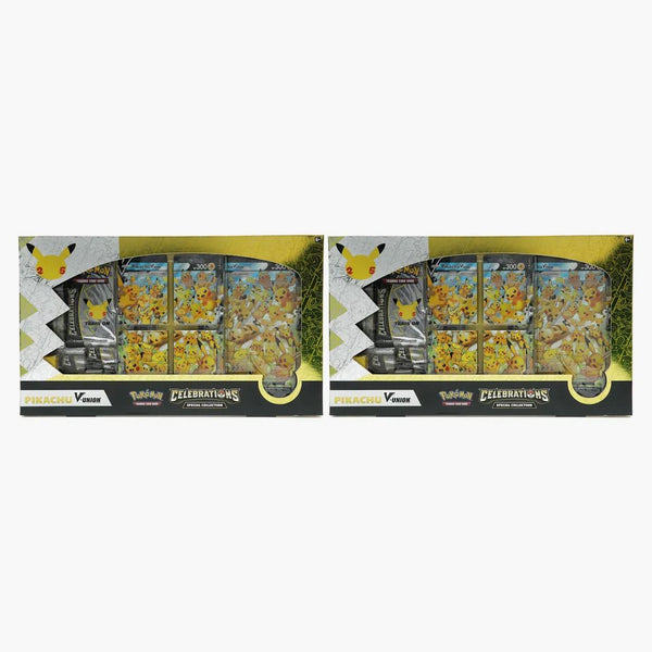 Pokémon Tcg 25th Anniversary Celebrations Pikachu V Union Special Collection Box 2x Lot