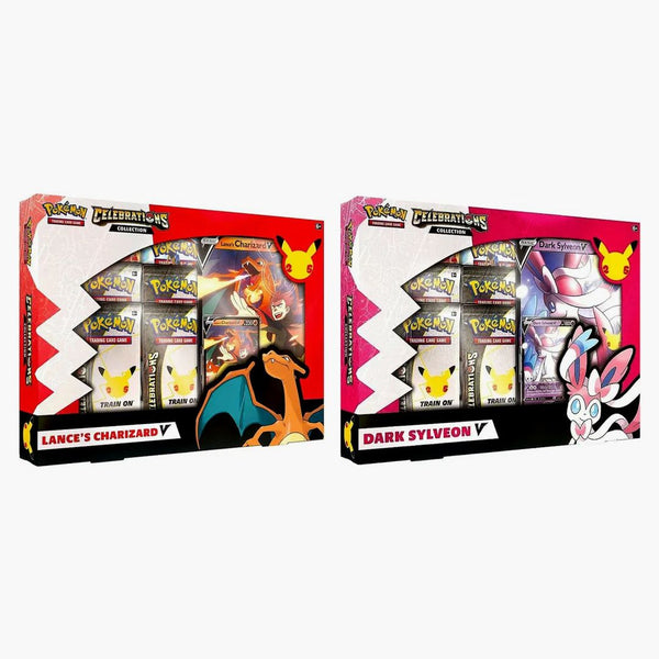 Pokémon Tcg 25th Anniversary Celebrations V Box Lances Charizard V/dark Sylveon V 2x Bundle