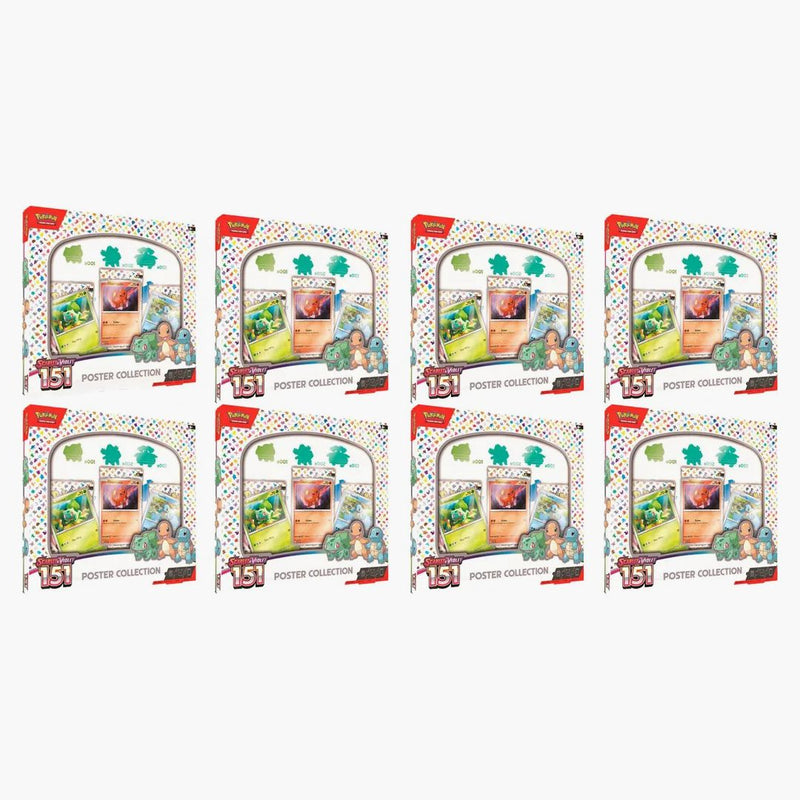 Pokémon Tcg Scarlet & Violet 151 Poster Collection 8x Lot