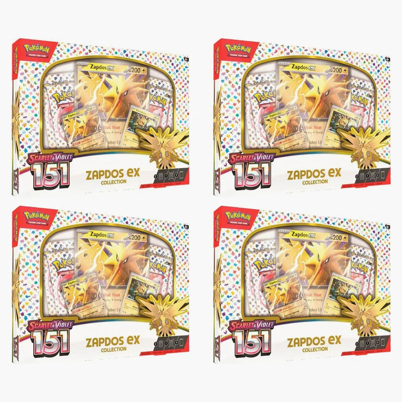 Pokémon Tcg Scarlet & Violet 151 Zapdos Ex Box 4x Lot