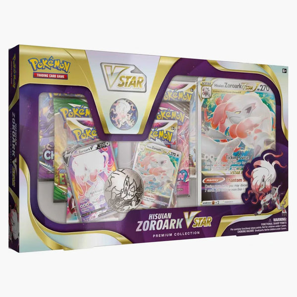 Pokémon Tcg Sword & Shield Hisuian Zoroark Vstar Premium Collection Box