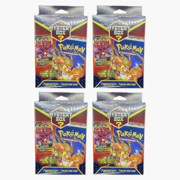 Pokémon Tcg Walmart Mystery Box (3 Booster Packs) 4x Lot