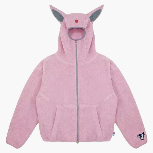 Pokemon X Vandy The Pink Espeon Fleece Jacket Pink