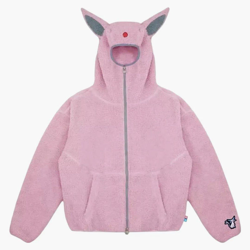 Pokemon X Vandy The Pink Espeon Fleece Jacket Pink