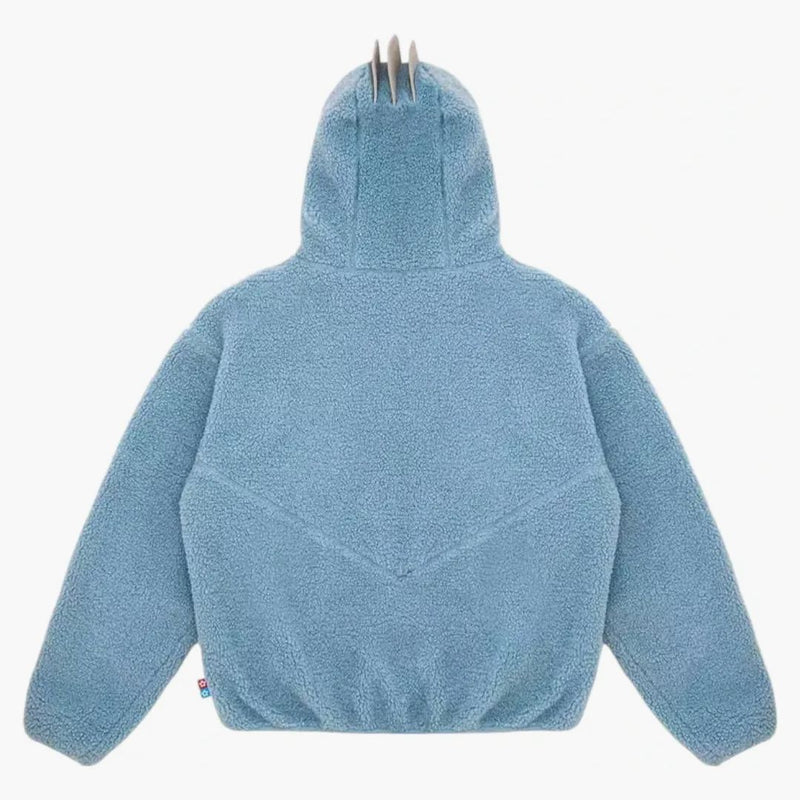 Pokemon X Vandy The Pink Machop Fleece Jacket Blue