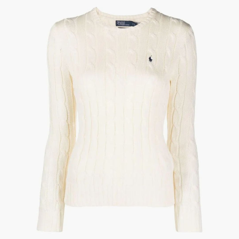 Polo Ralph Lauren Cable-knit Cotton Crewneck Sweater Cream