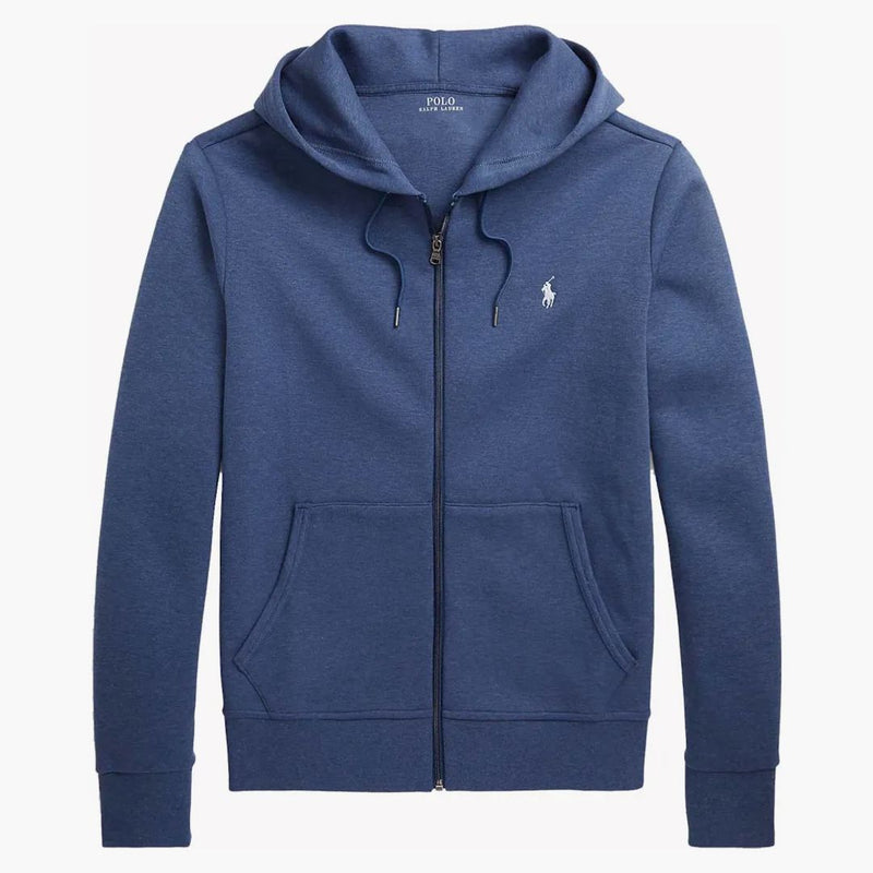 Polo Ralph Lauren Double-knit Full-zip Hoodie Derby Blue Heather