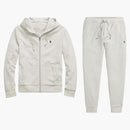 Polo Ralph Lauren podwójny z kapturem z kapturem z bluzą z bluzą i podwójny set spodni jogger lekki sport Sport Heather