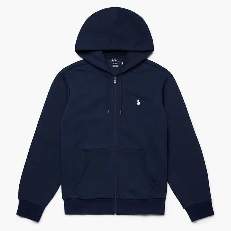 Polo Ralph Lauren Double Knit Zip-up Hoodie Aviator Navy/white