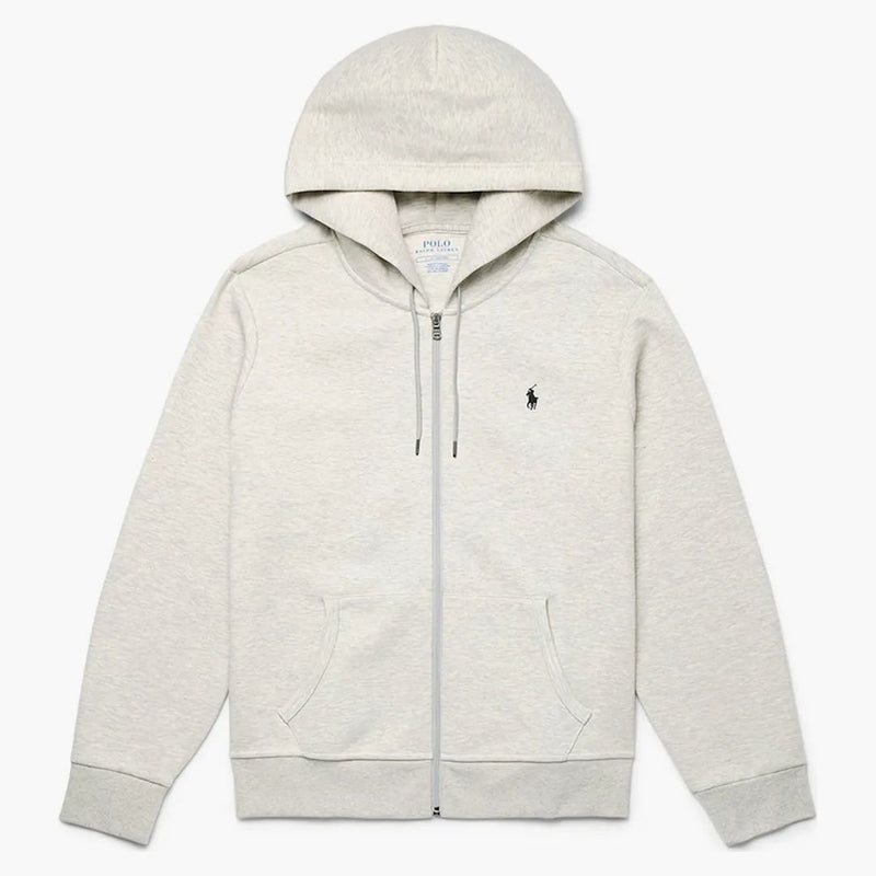 Polo Ralph Lauren Double Knit Zip-up Hoodie Light Sport Heather/navy