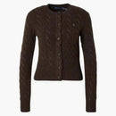 Polo Ralph Lauren Cárdigan de manga larga Marla marrón oscuro