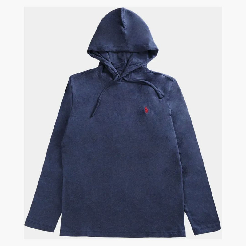 Polo Ralph Lauren Long Sleeve Cotton Hooded T-shirt Spring Navy Heather