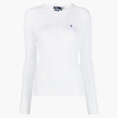 Polo Ralph Lauren Pima Cotton Julianna LS (dopasowany) pullover biały