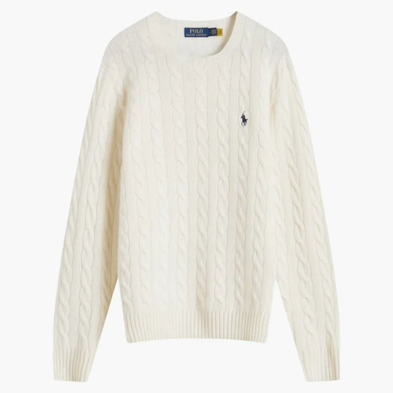 Polo Ralph Lauren Wool Cashmere Crew Knit Andover Cream
