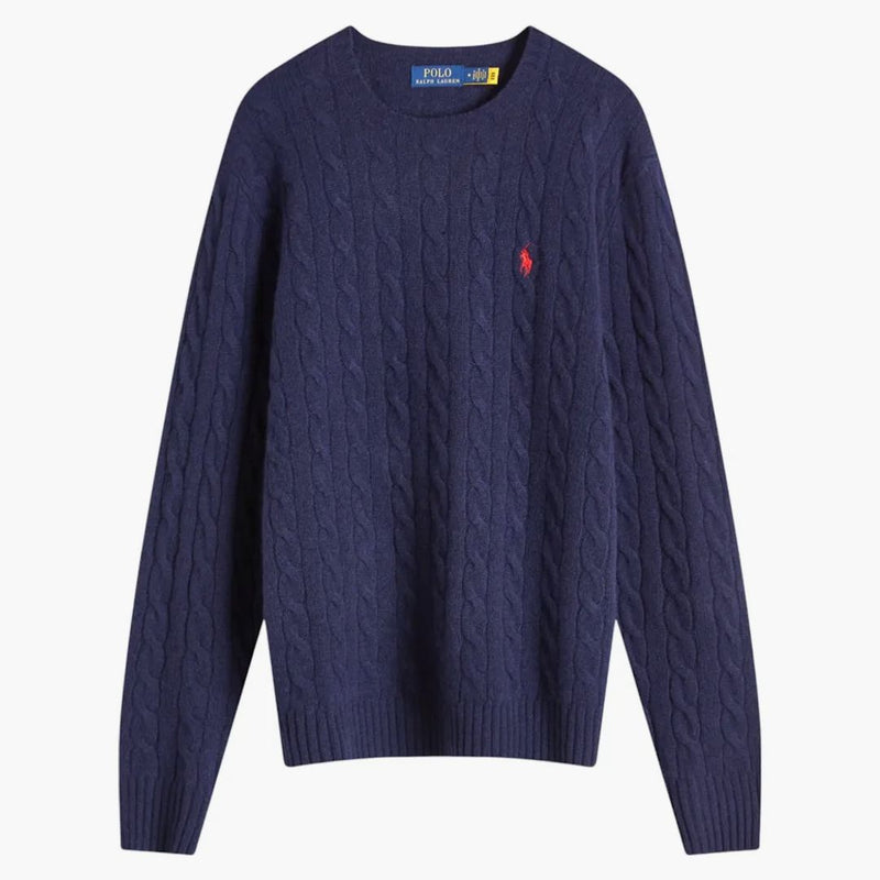 Polo Ralph Lauren Wool Cashmere Crew Knit Hunter Navy