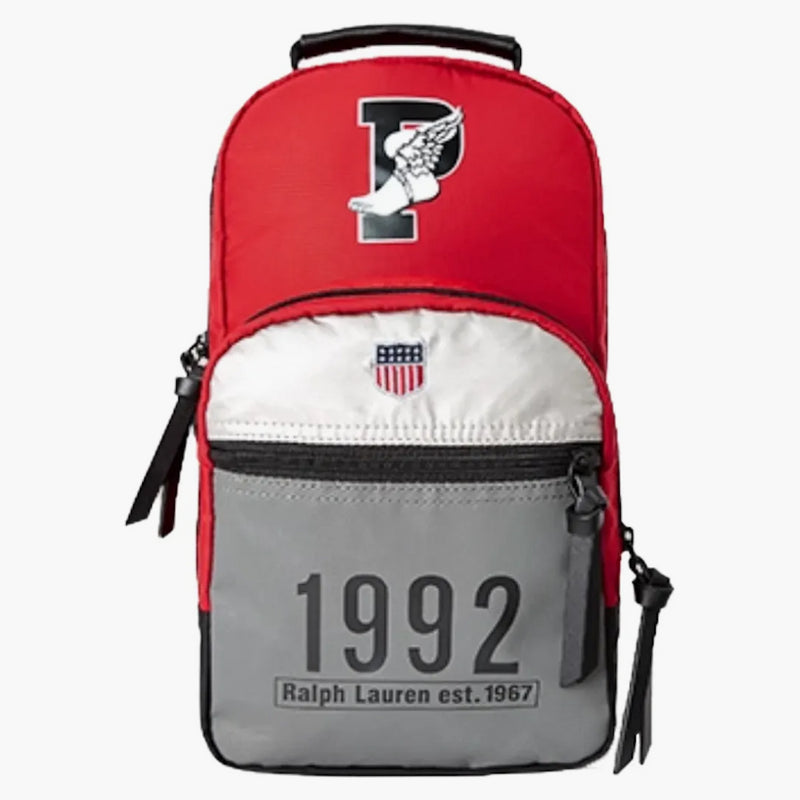 Polo Ralph Lauren Winter Stadium crossbody väska röd/svart