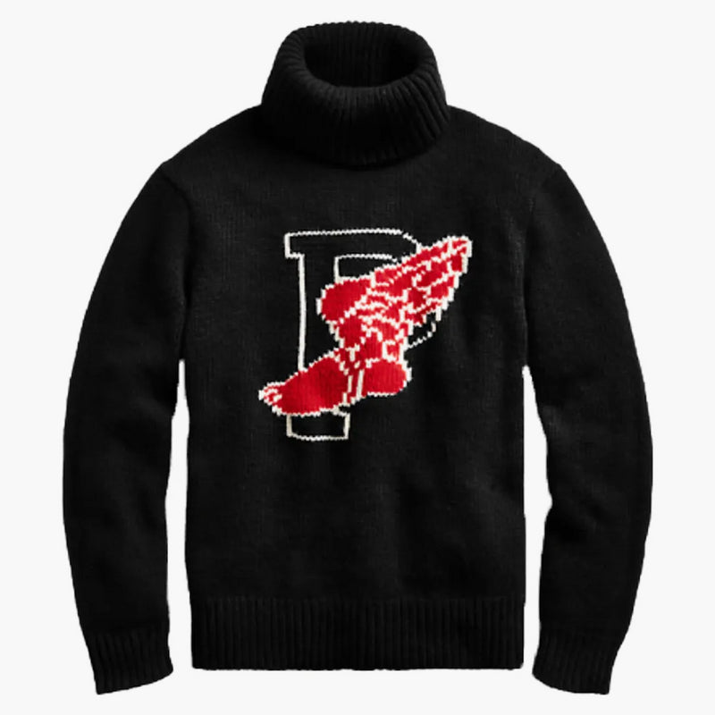 Polo Ralph Lauren Winter Stadium Wool Turtleneck Black/red